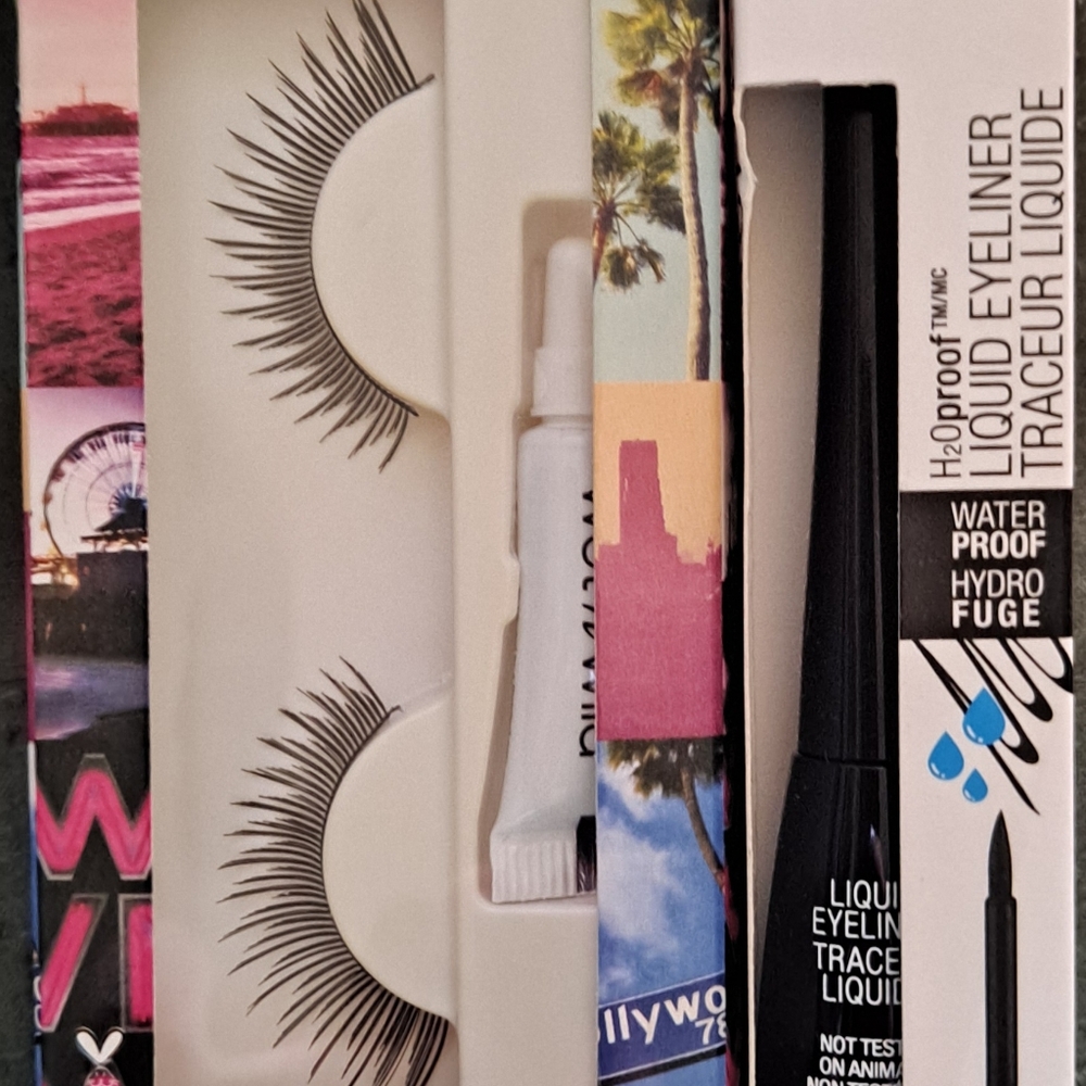 Wet n Wild 2 sets false lashes/eyeliner and glitter eyeshadow set brand new